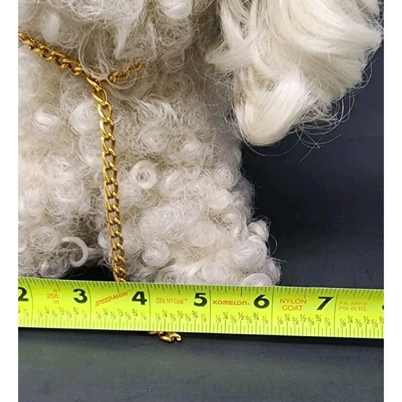 Vtg Rare Lulu Wiggy Doggy Poodle Stuffed Animal Curly Hair Synthetic Fiber 8" L - Picture 11 of 12